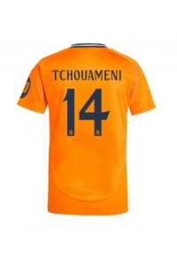 Real Madrid Aurelien Tchouameni #14 Jalkapallovaatteet Vieraspaita 2024-25 Lyhythihainen